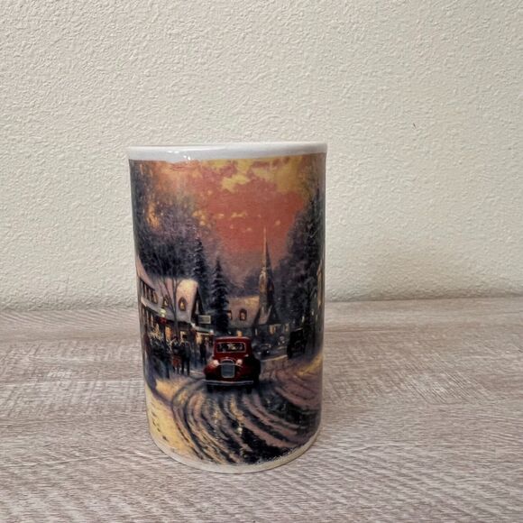 Thomas Kinkade 1992 Village Christmas Coffee Mug Winter Scenes 12oz - Picture 2 of 6